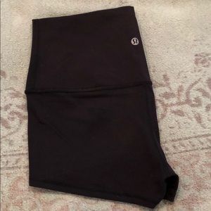 Black Lululemon Booty Shorts